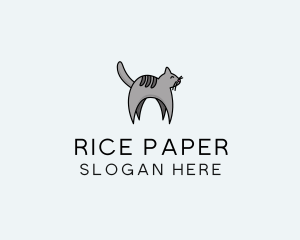 Gray Pet Cat logo design