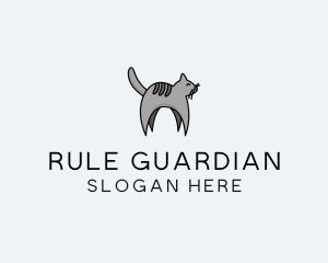 Gray Pet Cat logo design