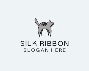 Gray Pet Cat logo design