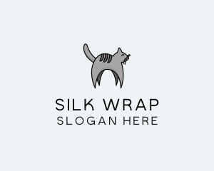 Gray Pet Cat logo design