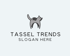 Gray Pet Cat logo design