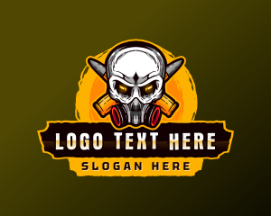 Skull Mask Bullet logo