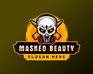 Skull Mask Bullet logo