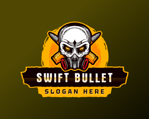 Skull Mask Bullet logo