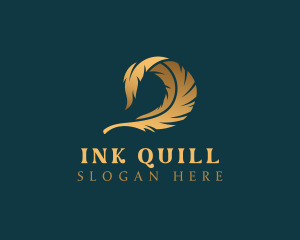 Journalism Quill Feather logo design