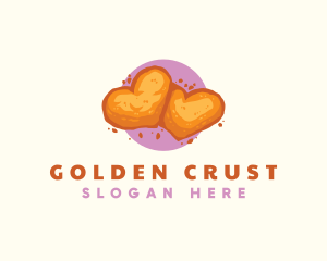 Heart Cookie Sweet logo design