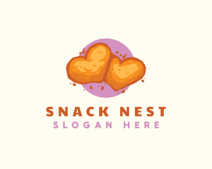 Heart Cookie Sweet logo design