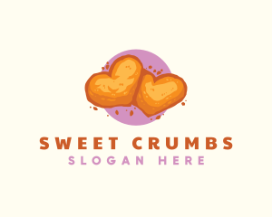 Heart Cookie Sweet logo design