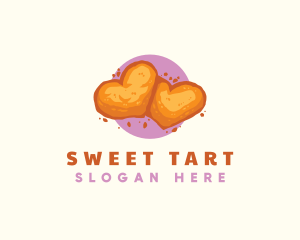 Heart Cookie Sweet logo design