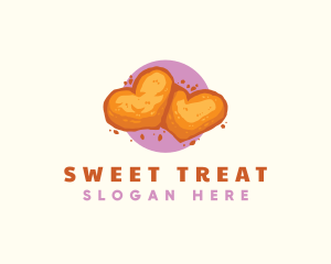 Heart Cookie Sweet logo design