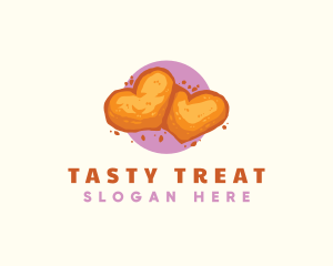 Heart Cookie Sweet logo design