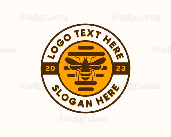 Beehive Honey Bee Logo