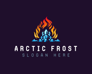 Blazing Fire Ice Crystal logo