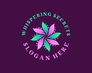 Swirly Flower Wellness Spa logo design