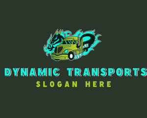 Dragon Freight Truck logo design