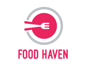Pink Restaurant Plate logo