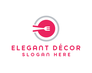 Restaurant Plate Dish logo design