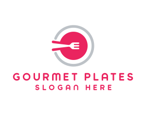 Restaurant Plate Dish logo design