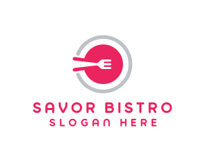 Restaurant Plate Dish logo design