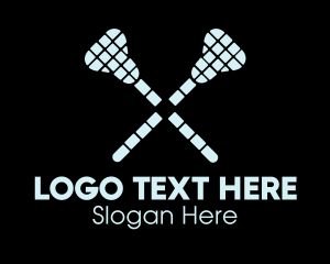 Blue Lacrosse Sticks logo
