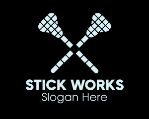 Blue Lacrosse Sticks logo design