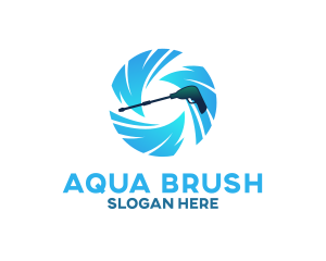 Aqua Pressure Washer  logo design