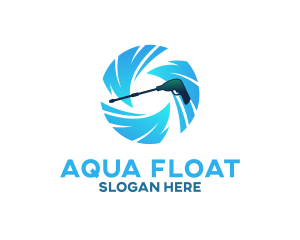 Aqua Pressure Washer  logo design