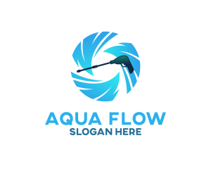 Aqua Pressure Washer  logo design