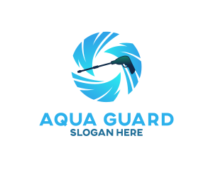 Aqua Pressure Washer  logo design