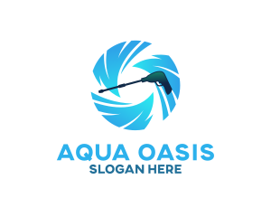 Aqua Pressure Washer  logo design