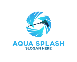 Aqua Pressure Washer  logo design