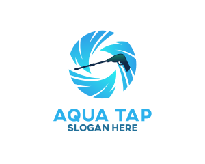 Aqua Pressure Washer  logo design