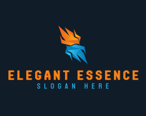 Fire Ice Element Logo