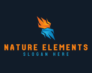 Fire Ice Element logo design