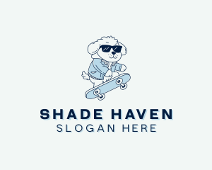 Sunglasses Dog Skateboard logo