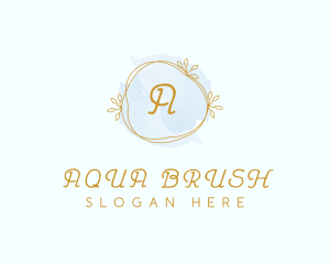 Watercolor Wreath Fragrance logo design