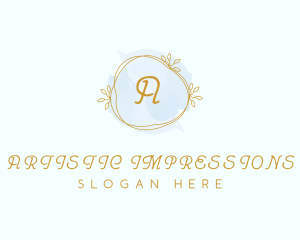 Watercolor Wreath Fragrance logo design