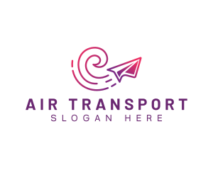 Paper Plane Travel Aviation logo design