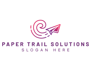 Paper Plane Travel Aviation logo design