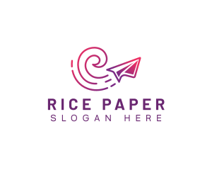 Paper Plane Travel Aviation logo design