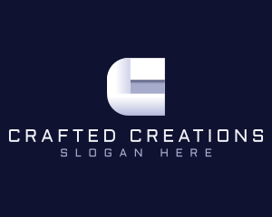 Creative Origami Letter C logo design