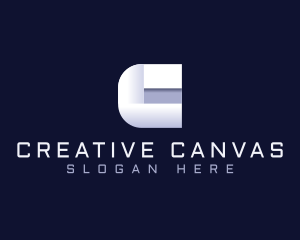 Creative Origami Letter C logo design