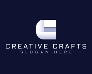 Creative Origami Letter C logo design