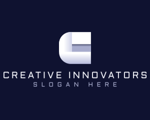 Creative Origami Letter C logo design