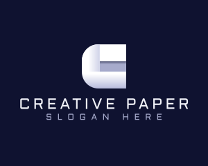 Creative Origami Letter C logo