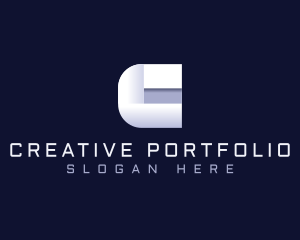 Creative Origami Letter C logo design