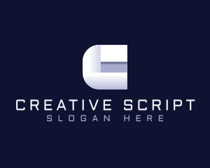 Creative Origami Letter C logo design