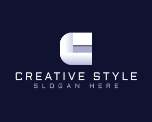 Creative Origami Letter C logo design