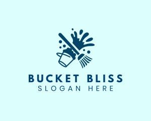 Mop Bucket Housekeeping logo design