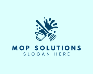 Mop Bucket Housekeeping logo design